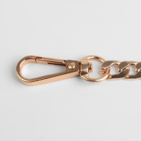 Цепочка для сумки, с карабинами, железная, 12,5 &times; 7,5 мм, 60 см, цвет золотой