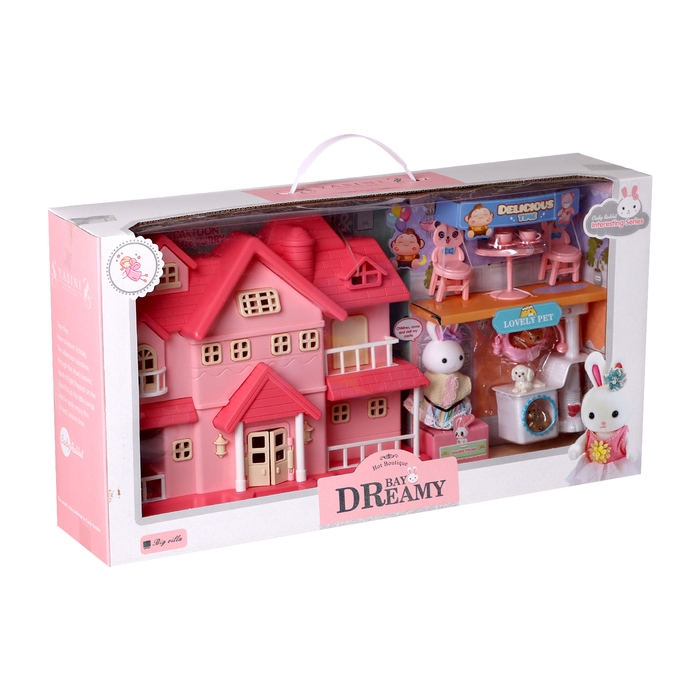 Дом для зверей &laquo;Зайчики: сказочная вилла&raquo;, с набором мебели и аксессуаров