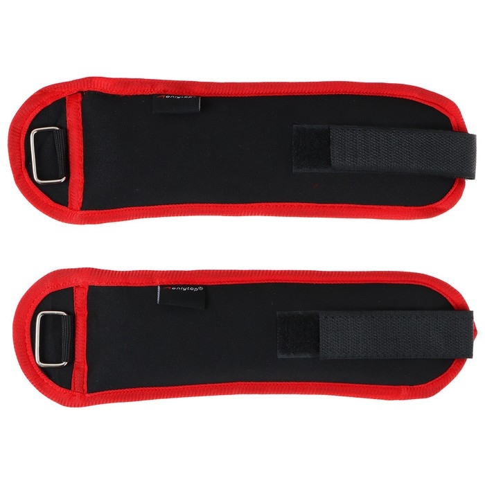 Утяжелители на запястье ONLYTOP, 2 шт. х 300 г, цвет красный