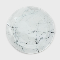 Набор столовый Доляна &laquo;Мрамор&raquo;, 7 предметов: тарелка d=30 см - 1 шт, d=21,5 см - 6 шт, цвет белый