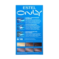 Стойкая краска-гель для волос ESTEL ONLY светло-русый, пепельно-фиолетовый