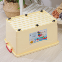 Контейнер для хранения с крышкой 50 л, 59&times;39&times;32 см, на колёсиках, цвет слоновая кость