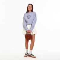 Сумка женская кросс-боди на молнии, цвет коричневый