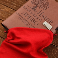 Родословная книга со встроенной флешкой 16 Gb &laquo;Наше фамильное дерево&raquo;, 17,5 х 23 см.