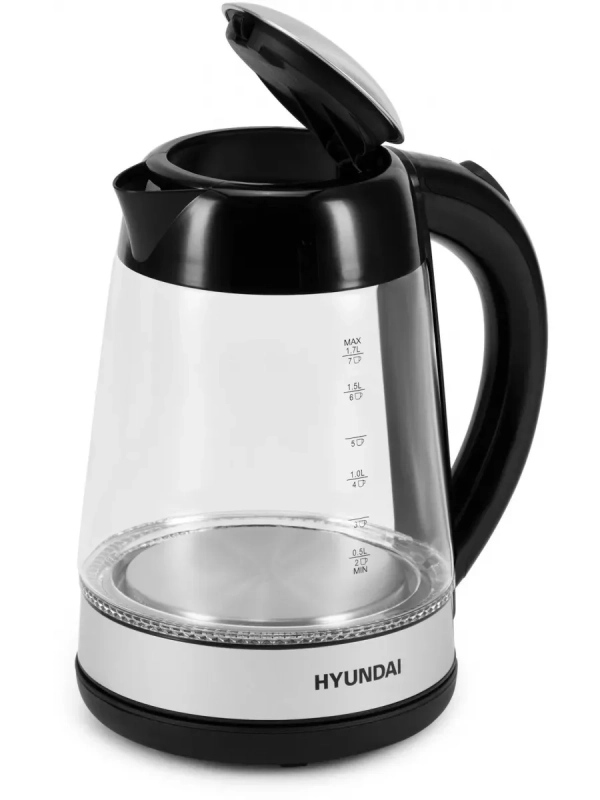 Чайник HYK-G3803 1,7л 2200Вт черный (стекло)