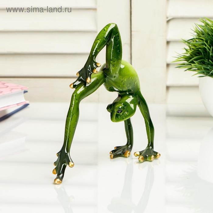 Сувенир полистоун Сувенир полистоун "Лягуха делает мостик" 14х5,5х12,5 см