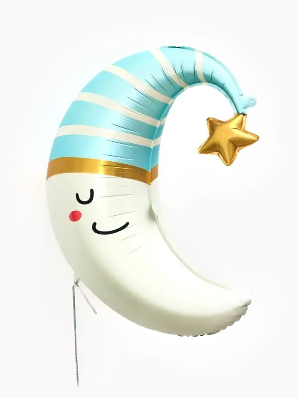 Воздушный шар фольгированный 28" &laquo;Месяц, голубой&raquo;