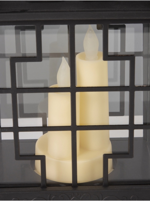 Светодиодная свеча в подсвечнике RISALUX &laquo;Дом со свечами&raquo;, LED-ночник, 1.5 Вт, 3&times;ААА, 11&times;18&times;30 см