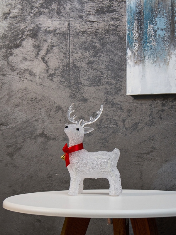 Светодиодная фигура &laquo;Олененок&raquo; 25 &times; 13 см, акрил, 20 LED, батарейки ААх2 (не в комплекте), свечение белое