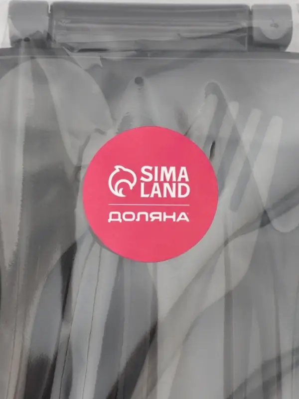 Ланч-бокс, 2 отделения, 2 яруса, с вилкой и ложкой, бутылкой 500мл,20х17х5,5 см, цвет серый   109495