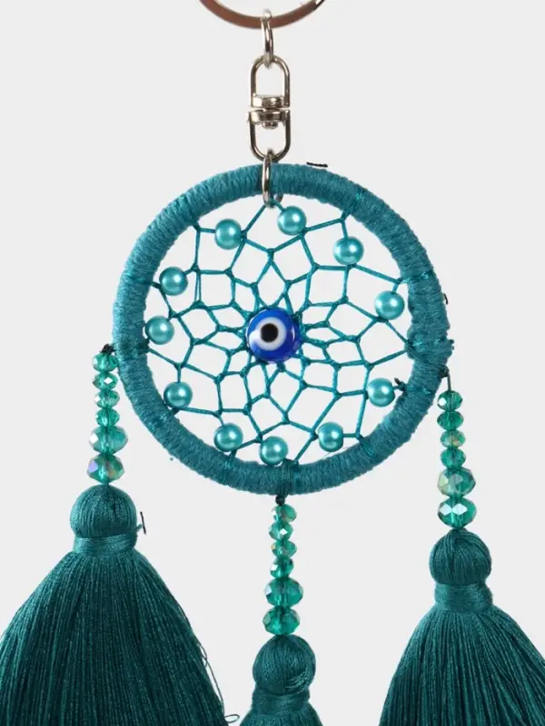 Брелок "Ловец снов" 17 см, цв. бирюзовый