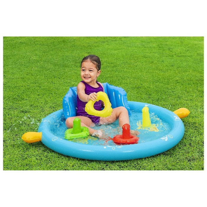 Бассейн надувной &laquo;Ракушка&raquo;, 115 х 89 х 76 см, с навесом, от 6 месяцев, 52568