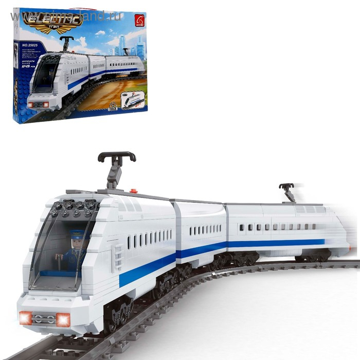 Конструктор «Ж.Д. Сапсан», ездит по рельсам, работает от батареек, 606 деталей Конструктор «Ж.Д. Сапсан», ездит по рельсам, работает от батареек, 606 деталей