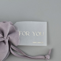 Мешок замшевый  &laquo;Для тебя&raquo;, серый, тиснение, 9 &times; 12 см