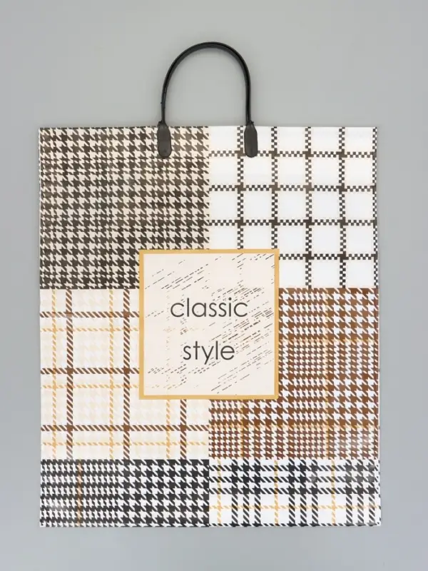 Пакет "Гленчек", полиэтиленовый с пластиковой ручкой, 38 х 45 + 3 см, 90 мкм