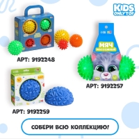 Мяч массажный ONLYTOP &laquo;Ёжик&raquo;, d=4,5 см, цвет красный