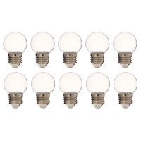 Лампа светодиодная, G45, Е27, 1.5 Вт, для белт-лайта, прозрачная, белая, набор 10 шт