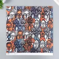 Бумага для скрапбукинга двусторонняя "Африка" плотность 180 гр 30,5х32 см