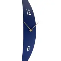 Часы настенные, интерьерные "Волна", бесшумные, 43 х 14 см, темно-синие