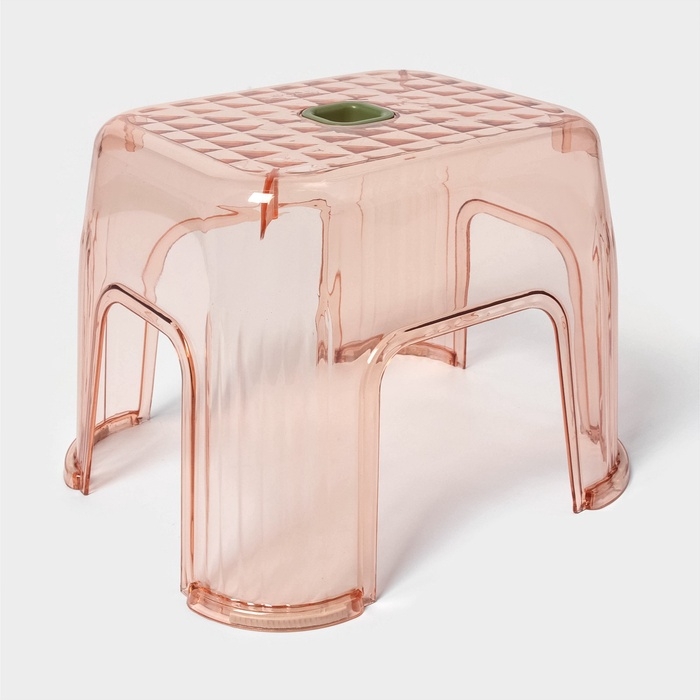 Табурет-подставка &laquo;Кристалл&raquo;, пластик, 31&times;26&times;22,3 см, персиковый