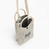 Сумка подр Коты, 12*4*17, отд на кнопке, дл ремень, белый