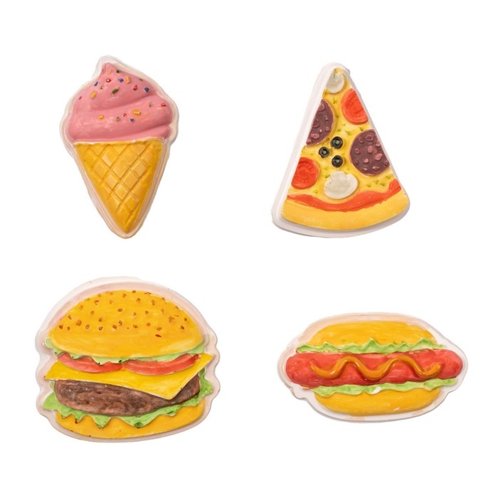 Магниты из гипса под роспись &laquo;Фастфуд&raquo;