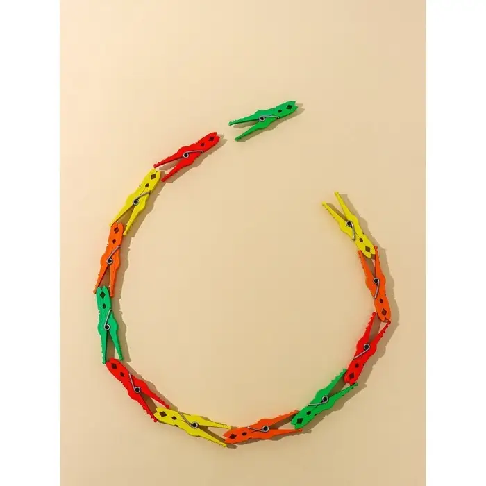 Прищепки бельевые &laquo;Кубаночка&raquo;, 8 см, 12 шт, цвет МИКС