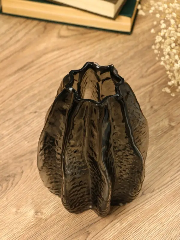 Ваза стекло настольная "Кэли" 21х12х6 см, серый