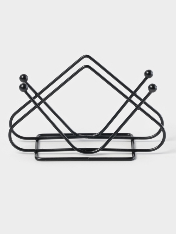 Салфетница Доляна &laquo;Треугольники&raquo;, чёрная