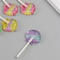 Подвеска для творчества акрил "Ракушка на палочке" МИКС 6х3х1 см