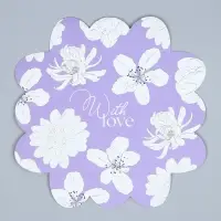 Коробка для печенья, кондитерская упаковка с пластиковой крышкой, With love, 10.5 х 10.5 х 3 см