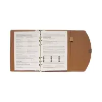 Органайзер на кольцах, A5, с клапаном, 80л, линия, к/зам, Розовый