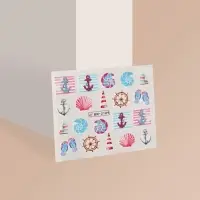 Слайдеры для ногтей &laquo;Якори&raquo;, разноцветные