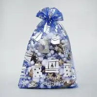 Мешочек подарочный органза &laquo;Зимние радости&raquo;, 16 х 24 см +/- 1.5 см