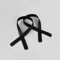 Ручки для сумки, пара, 52 &plusmn; 2 &times; 2 см, цвет чёрный