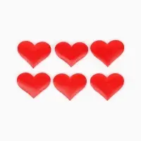 Сердечки декоративные, губчатые, 3.5 см, 6 шт