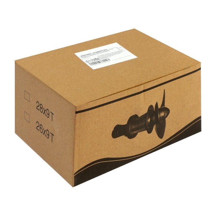 Насадка на триммер ТУНДРА, лодочный мотор, посадочное место 26 мм, шкив 9 зубьев