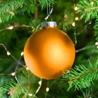 Елочный шар Finery Matt, 8 см, матовый оранжевый