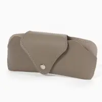 Футляр для очков , 16*3*6,3 см, кнопка, серый