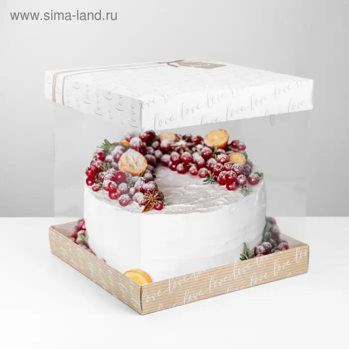 Коробка для торта, кондитерская упаковка, &laquo;Тебе&raquo;, 30 х 30 см