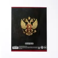 Тетрадь предметная 48 листов в линейку, Calligrata &laquo;Герб. Литература&raquo;, обложка мелованный картон