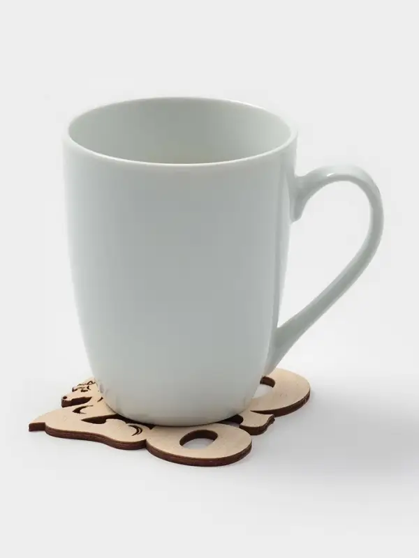 Подставка под горячее Доляна &laquo;Новый год 2026&raquo;, 9&times;8 см, дерево