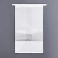 Пакет бумажный, с окном, прямоугольное дно, белый, 16&times;13&times;26 см