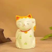 Сувенир &laquo;Кошка Неко&raquo;, 6&times;6&times;11 см, дерево, оранжевый