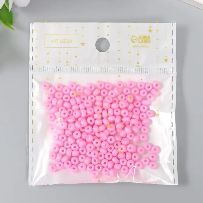 Бисер стекло 6/0 "Персидская роза" 15 гр