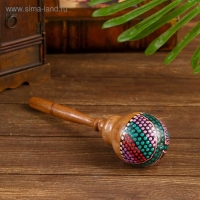 Сувенирный музыкальный инструмент &laquo;Маракас разноцветный&raquo;, 27&times;7&times;7 см +/- 1 см