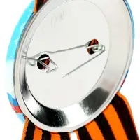 Значок закатной с георгиевской лентой &laquo;9 мая&raquo;