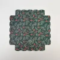 Коробка для кондитерских изделий с пластиковой крышкой &laquo;Венок&raquo;, 15 х 15 х 3 см