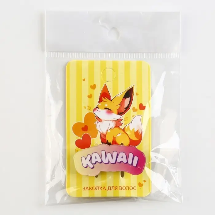 Заколки для волос на открытке Kawaii, 3,7 х 1,4 х 1 см
