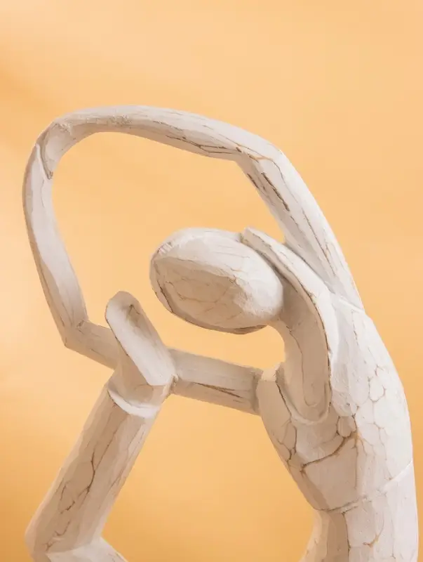 Сувенир "Йога" дерево 25х10х35 см, цв. белый